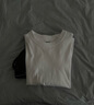 優(yōu)衣庫男女裝大師T AIRism寬松圓領(lǐng)T恤五分袖短袖475355 465185 475355/00白色 XL 曬單實(shí)拍圖