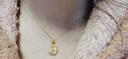 周大生黃金吊墜女足金月下玫瑰硬金配項鏈生日禮物送女友 曬單實(shí)拍圖