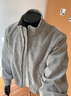 杜小閑美式復古扎染PU皮加絨棉服男秋冬保暖夾克外套高級感短款立領(lǐng)棉衣 淺灰色 棉服 XL [推薦120-140斤] 曬單實(shí)拍圖