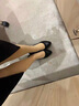 歐品臣單鞋女黑色職業(yè)工作鞋低跟面試皮鞋白領(lǐng)正裝通勤休閑鞋空姐上班鞋 職場(chǎng)黑色 37 曬單實(shí)拍圖