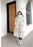 厚公主2025新款羽絨服女中長款過膝加厚保暖90鵝絨外套冬季時尚洋氣顯瘦 乳白色 M 310G推薦110-140斤 曬單實拍圖