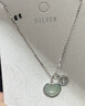 周大生鎖愿皆得翡翠吊墜S925銀如意鋯石鑲嵌項鏈送女友生日禮物 鎖愿皆得 曬單實(shí)拍圖