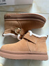 百麗（Belle）復古皮帶扣雪地靴女2025冬新商場(chǎng)同款厚底加保暖短靴E4K1DDD5預售 棕色 37 曬單實(shí)拍圖