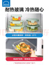 樂(lè )扣樂(lè )扣飯盒微波爐加熱專(zhuān)用玻璃碗帶蓋上班族帶飯便當盒大容量圓形保鮮盒 曬單實(shí)拍圖