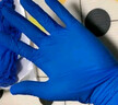 英科醫療（INTCO）一次性手套丁腈手套100只中碼加厚耐用清潔勞保工業(yè)藍色防護手套 曬單實(shí)拍圖