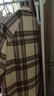 百圖（betu）女裝冬季新款毛呢外套中長(cháng)款高級感格紋舒適大衣女2510T19 咖色格 L 曬單實(shí)拍圖