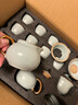 京東京造 茶具整套 功夫茶具套裝帶茶盤茶壺茶杯 天青汝窯西施壺 16件 曬單實(shí)拍圖