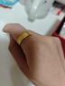 周六福（ZLF）  黃金戒指男女款足金六字真言活口戒指 計價(jià) 16號-6.16g 曬單實(shí)拍圖