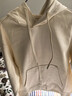 京東京造衛衣女25冬季新款外套女裝連帽純色衣服 奶油米 XS 曬單實(shí)拍圖
