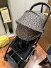Stokke【楊祐寧同款】YOYO3 0+6+全能型推車(chē)折疊遛娃輕便嬰兒車(chē)可坐可躺 yoyo3 0+6+豹紋 黑色車(chē)架 曬單實(shí)拍圖