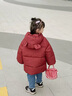 G.DUCKKIDS小黃鴨童裝女童棉服冬季新款加厚保暖女寶寶棉襖冬裝新年拜年服女 紅色【不含包包】 100 尺碼2~3歲【90-100cm】cm 曬單實(shí)拍圖