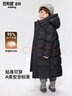 巴布豆（BOBDOG）95絨兒童羽絨服2025冬季男女中長(cháng)款保暖A類(lèi)三防抗菌面料連帽外套 黑色 240g+充絨 【抗寒-20°C】 110 【約身高90-100cm 體重31斤】 曬單實(shí)拍圖