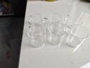 捷安璽茶杯玻璃功夫茶杯耐熱加厚家用小茶杯具套裝竹木杯架帶把品茗杯 帶把手品茗杯6只 曬單實(shí)拍圖