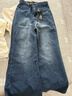 美麗衣櫥（BEAUTIFUL WARDROBE）復古美式寬松大褲腳闊腿牛仔褲2025秋冬季女款垂感拖地褲子女 曬單實(shí)拍圖