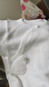奇萌娃新生嬰兒衣服上衣和尚服純棉初生春秋寶寶四季無(wú)骨分體保暖內衣 白色(魔術(shù)貼)59碼【0-3月】 曬單實(shí)拍圖