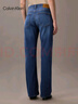 Calvin KleinJeans【免費改褲】四季款女士潮流復古ck微彈洗水寬松微喇牛仔褲 UN2-牛仔藍 25 曬單實(shí)拍圖