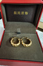 航民首飾菱格耳扣黃金耳釘足金5D小香風(fēng)耳圈女XYJ1707工費270元/件 3.46g 曬單實(shí)拍圖