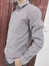 暢登牛津紡襯衫男長(cháng)袖商務(wù)休閑襯衣薄款韓版修身潮流帥氣休閑襯衣外套 灰色【長(cháng)袖】 3XL 【145-160斤】 曬單實(shí)拍圖