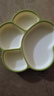 COOKSS 寶寶餐盤(pán)硅膠嬰兒學(xué)吃飯分格兒童餐具輔食碗餐盤(pán)帶吸盤(pán) 雙拼綠 曬單實(shí)拍圖