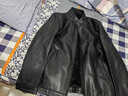 恒源祥高端綿羊皮夾克男士中年翻領(lǐng)爸爸裝2025春秋新款真皮皮衣加絨外套 2209黑色翻領(lǐng)薄-真皮款 M 170(建議90-115斤內) 曬單實(shí)拍圖