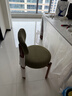 源氏木語(yǔ)實(shí)木餐椅法式復古餐廳休閑椅子中古風(fēng)靠背椅家用餐桌椅 (山毛櫸柚木色)0.46米餐椅(云煙綠) 曬單實(shí)拍圖