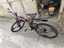 永久折疊山地自行車(chē)一體輪碟剎變速單車(chē)男女青少年成人學(xué)生越野賽車(chē) 鋼架三刀輪-黑紅色 26寸 24速 曬單實(shí)拍圖