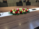 大型辦公室桌面假花會(huì )議桌花擺花長(cháng)款裝飾長(cháng)桌仿真花空調客廳擺件 M款 會(huì )議桌花90厘米 曬單實(shí)拍圖