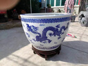 晟煦庭院大缸景德鎮青花瓷水缸金魚(yú)缸荷花碗蓮睡蓮盆烏龜缸酒店甲魚(yú)缸 山水 63x63x42cm 直徑63cm高42cm 曬單實(shí)拍圖