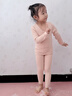 s.lemon兒童舞蹈服秋冬德絨肉色打底衣隱形保暖套裝芭蕾舞套裝 次日達 膚色 M （建議身高105-120cm） 曬單實(shí)拍圖