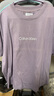Calvin KleinJeans25夏季男女情侶休閑通勤ck純色字母純棉寬松短袖上衣T恤 031-霧霾紫 L 曬單實(shí)拍圖