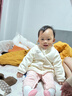 babycare兒童外套嬰兒外套加絨奧粒絨秋冬季保暖 貝殼白 80 曬單實(shí)拍圖