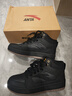 安踏（ANTA）高幫板鞋男鞋奶蓋鞋2025秋冬新款青年男士厚底滑板鞋皮面休閑鞋子 【高幫板鞋】黑-3 43 曬單實(shí)拍圖