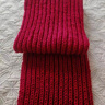正黛圍巾毛線(xiàn)手工diy編織材料包冬季高級感護頸圍脖送閨蜜男女友禮物 主圖同款【棒針款】鐵銹紅+禮袋+皮標 曬單實(shí)拍圖