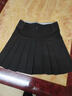 羅蒙黑色百褶裙秋款新秋冬設計感字母收腹彈力高腰半身裙a字短裙 黑色(適中款) M 96-108斤 曬單實(shí)拍圖