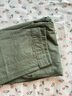 斯琴（siqin）2024春季新品女綠色棉質(zhì)松緊腰工裝薄款休閑褲長(cháng)褲 BDCK00404 綠色 M 曬單實(shí)拍圖