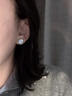 Arsis流光貝語(yǔ)耳釘銀色耳環(huán)白貝母耳飾優(yōu)雅時(shí)尚高級生日禮物送女友 流光貝語(yǔ)耳釘（銀色小號） 曬單實(shí)拍圖
