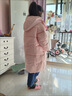 G.duck小黃鴨兒童羽絨服女童中長(cháng)款新款中大童8加厚9白鴨絨親子冬裝外套 櫻花粉 140 曬單實(shí)拍圖
