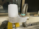 美的（Midea）凈水器水龍頭過(guò)濾器家用自來(lái)水過(guò)濾器凈水器直飲廚房衛生間通用除余氯除水垢雙出水可清洗濾芯 微氣泡一機4芯【12級去除農殘】 曬單實(shí)拍圖