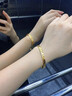 牧迪5G黃金碎冰冰手鐲女999足金爆閃碎碎冰手環(huán)實(shí)心真純金包銀手鐲子 約20克碎碎冰手鐲/1.81克金 52圈口-卡6寬度 曬單實(shí)拍圖