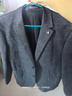羅蒙（ROMON）2026春秋季新款休閑西裝外套男高級感修身商務(wù)西服毛呢上衣單件 黑灰色 3XL  165-180斤 曬單實(shí)拍圖