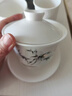 豹霖可懸停大號蓋碗羊脂玉三才蓋子茶碗茶具單個(gè)高檔白瓷手抓泡茶壺 180ML-懸停蓋碗-羊脂玉-富竹 曬單實(shí)拍圖