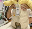 巴拉巴拉童裝嬰兒羽絨服連體衣寶寶2025新款冬裝加厚保暖哈衣爬服萌趣造型 咖色小鴨子-白鴨絨 80 cm-充絨量82g 曬單實(shí)拍圖