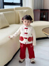 班喜迪兒童馬甲冬裝2025新款女童加絨夾棉背心女寶寶國風(fēng)男童拜年服冬款 紅色 80 曬單實(shí)拍圖