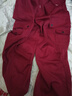 美式紅色闊腿工裝褲女春季2026新款寬松束腳運動(dòng)休閑褲子 棗紅色長(cháng)褲 【推薦身高158-164cm 2XL 141-150斤選 曬單實(shí)拍圖