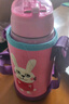 cuipo 吸管兒童保溫杯幼兒園便攜大容量壺男女寶寶學(xué)生水杯子316不銹鋼 粉色兔子【316不銹鋼】帶杯套 曬單實(shí)拍圖