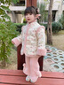 G.duck小黃鴨童裝漢服女童套裝冬季兒童棉衣中式唐裝兩件套拜年服小女孩 粉色 90 cm建議身高85-95cm 曬單實(shí)拍圖