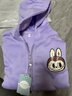 A 21 FUNB拉布布labubu女童拉鏈衛衣潮外套兒童秋冬母女親子裝開(kāi)衫連帽衛衣 4194#紫色 130 cm 曬單實(shí)拍圖