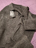 白鹿語(yǔ)翻領(lǐng)大口袋毛呢大衣25冬季新款羊毛混紡長(cháng)款雙面呢女 花灰色 L 曬單實(shí)拍圖