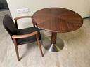丞昌餐桌小戶(hù)型客廳中古風(fēng)實(shí)木圓桌北美多立克圓桌辦公洽談桌子 拼花圓桌 90*90*75 曬單實(shí)拍圖