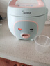 美的（Midea）迷你電飯煲微壓 小型家用電飯煲1-2人電飯鍋家用1-2-3個(gè)人用宿舍萌趣多功能煲湯煮飯煮粥不粘內膽 【機械款】一鍵快煮 1.6L 黑晶防粘內膽 曬單實(shí)拍圖